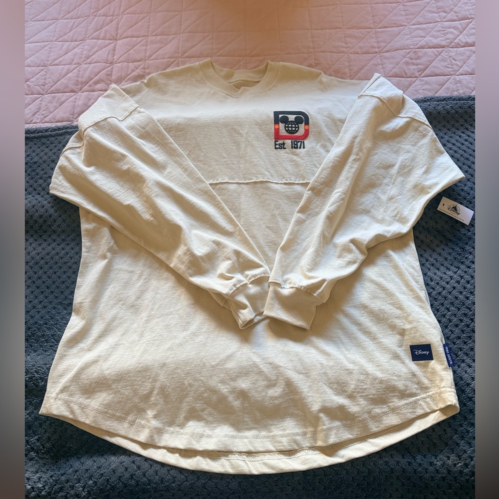 Disney Est 1971 Mickey Mouse Spirit Jersey Adult (M) Beige Disneyland Unisex